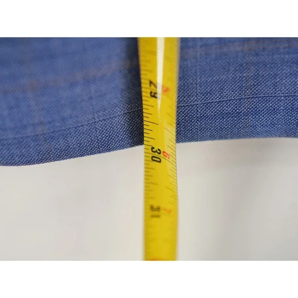 Bonobos Blazer Mens 40R Blue Plaid Wool Slim Fit Two Button Sport Coat Jacket - Picture 5 of 12